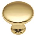 Book Publishing Co 1.12 in. Dia. x 0.5 in. Conquest Knob, Polished Brass GR2528848